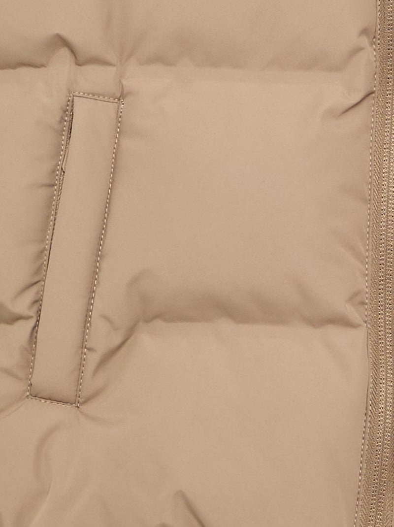 Piumino trapuntato con cappuccio Beige - Kiabi