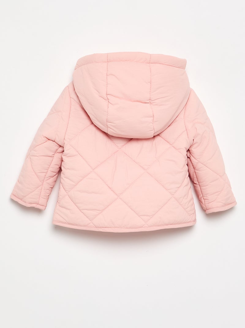Piumino trapuntato con cappuccio Rosa - Kiabi