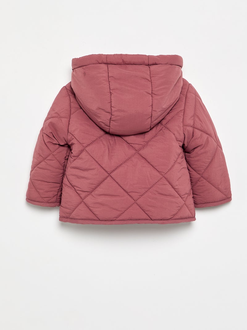 Piumino trapuntato con cappuccio Rosa - Kiabi