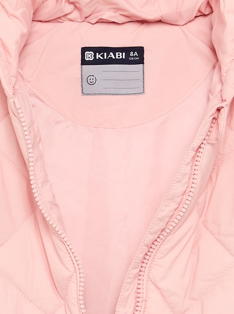 Piumino trapuntato con cappuccio Rosa - Kiabi