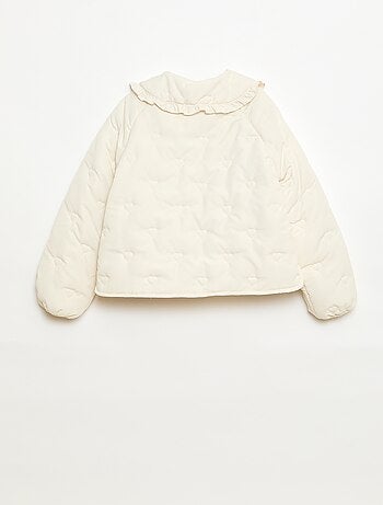 Piumino trapuntato con colletto Claudine