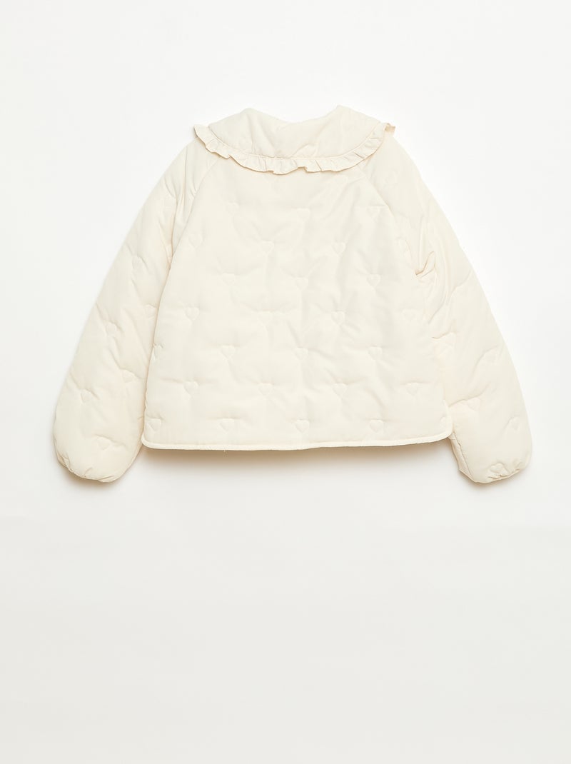 Piumino trapuntato con colletto Claudine Bianco - Kiabi