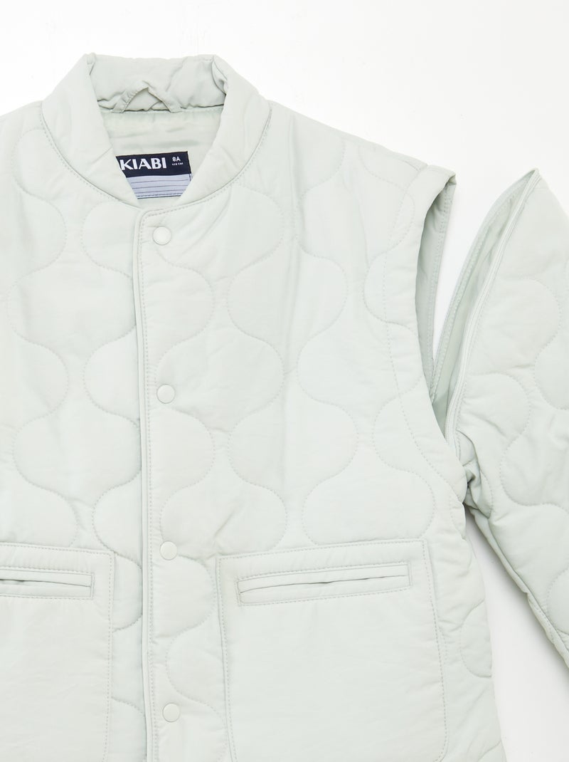 Piumino trapuntato con maniche staccabili BLU - Kiabi