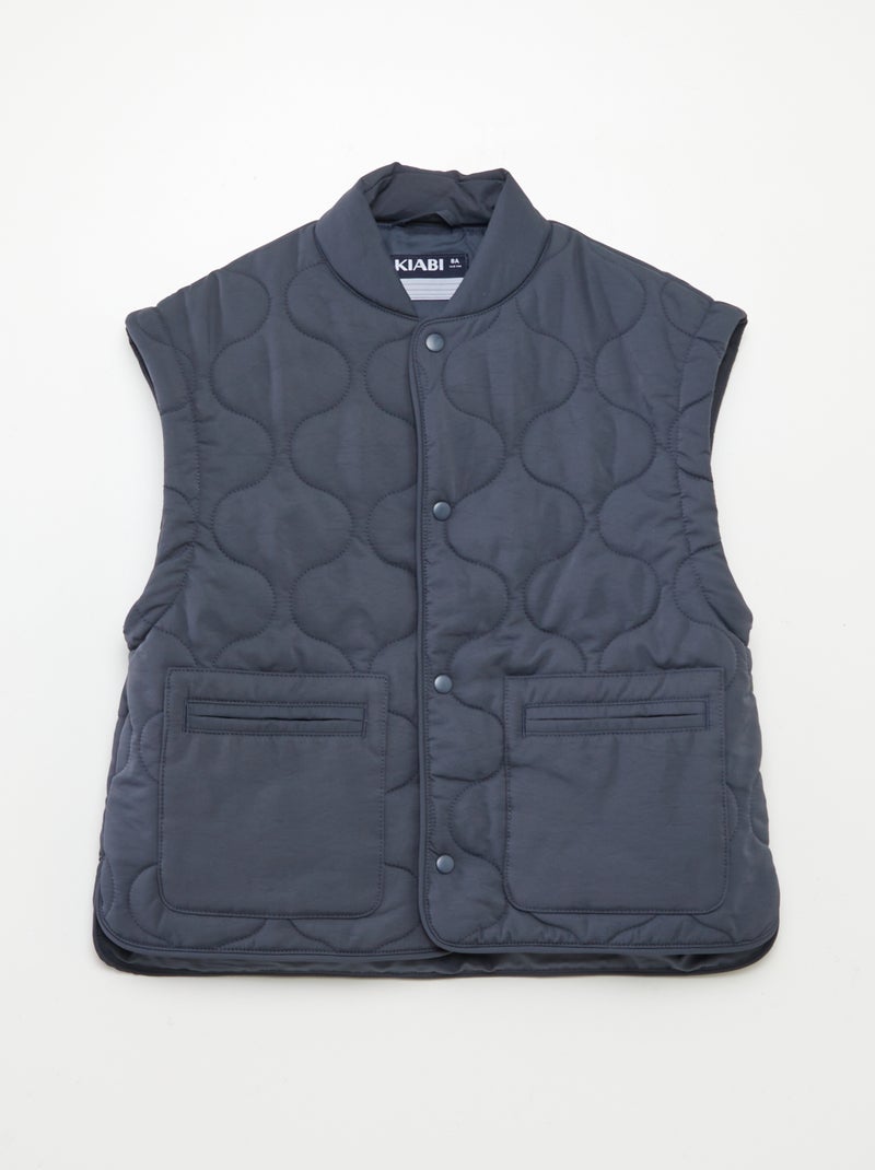 Piumino trapuntato con maniche staccabili BLU - Kiabi