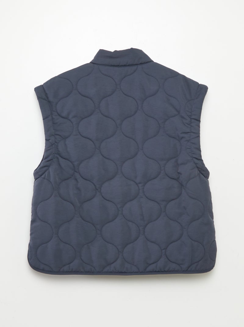 Piumino trapuntato con maniche staccabili BLU - Kiabi