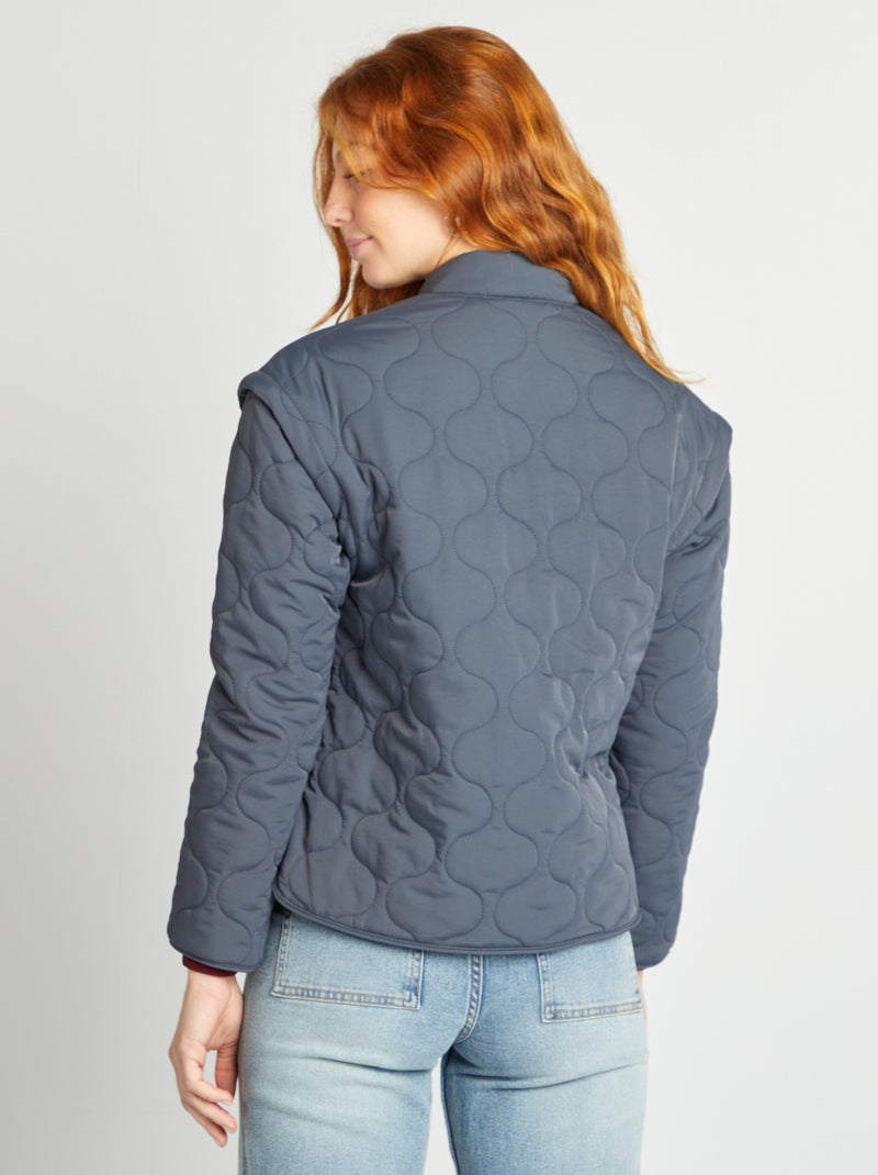 Piumino trapuntato con maniche staccabili BLU - Kiabi