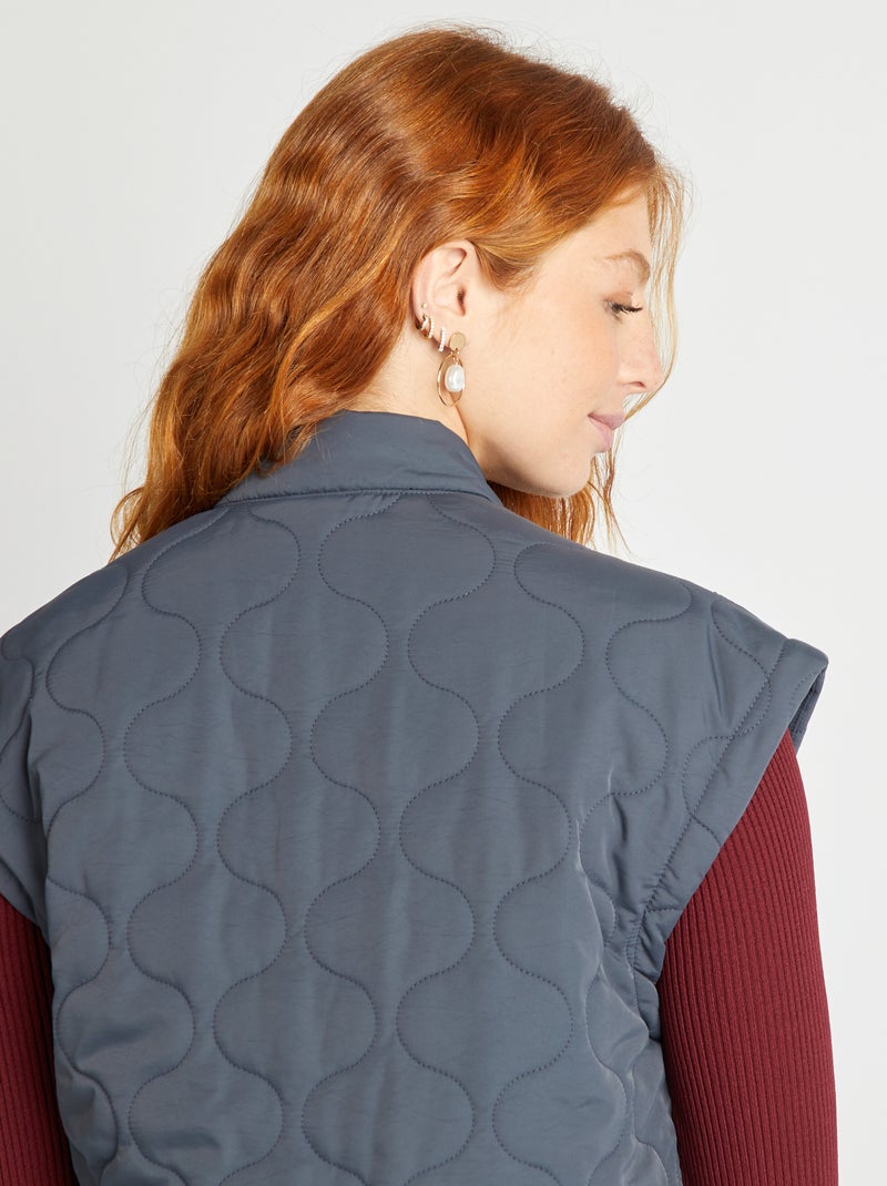 Piumino trapuntato con maniche staccabili BLU - Kiabi