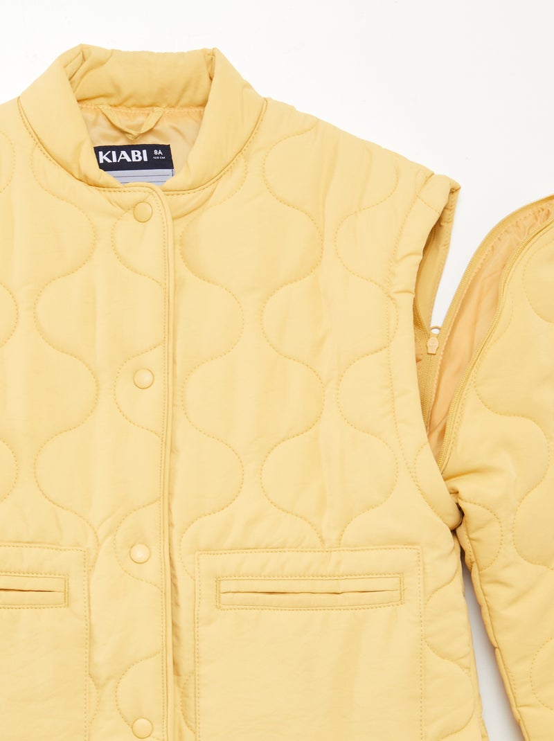 Gilet Invernale Trapuntato Per Bambino E Bambina Con Cappuccio Rimovibile – Impermeabile, Senza Maniche, Collo Alto, Taglie 5-15 Anni
