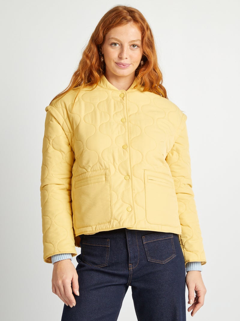 Piumino trapuntato con maniche staccabili giallo - Kiabi