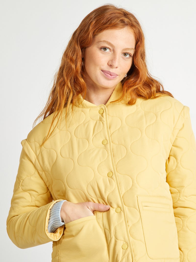Piumino trapuntato con maniche staccabili giallo - Kiabi