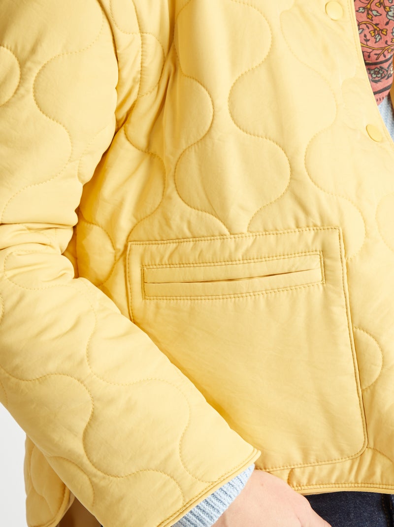 Piumino trapuntato con maniche staccabili giallo - Kiabi