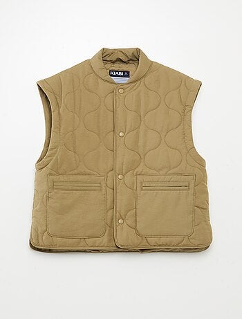 Piumino trapuntato con maniche staccabili