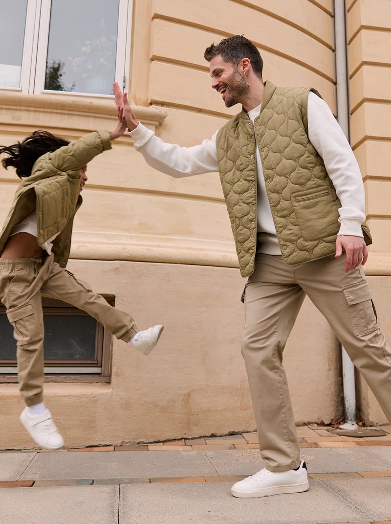 Piumino trapuntato con maniche staccabili KAKI - Kiabi