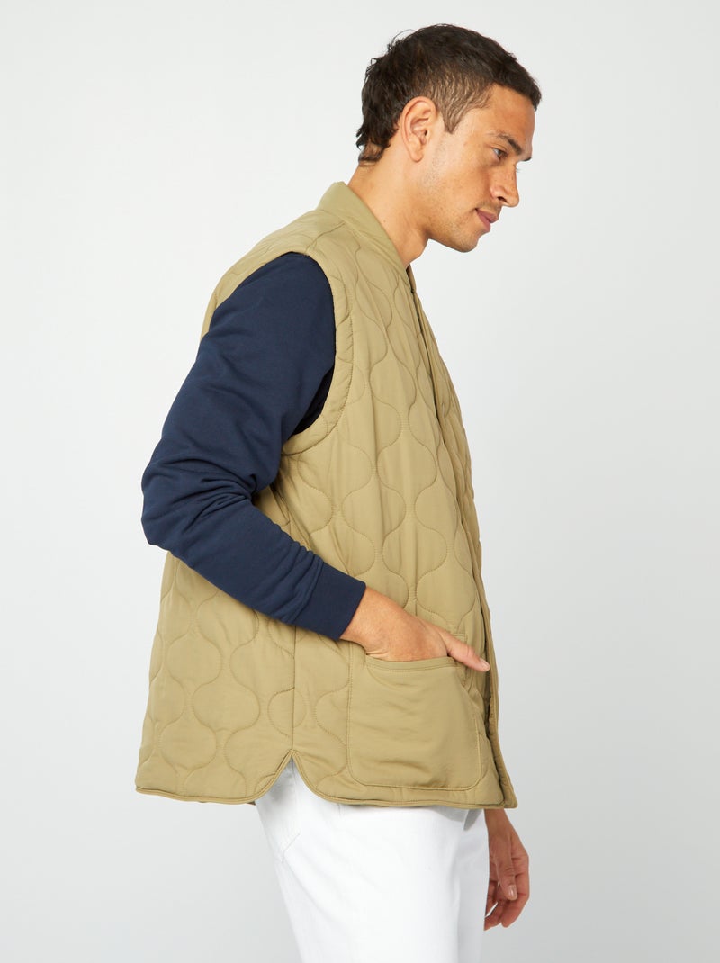 Piumino trapuntato con maniche staccabili KAKI - Kiabi