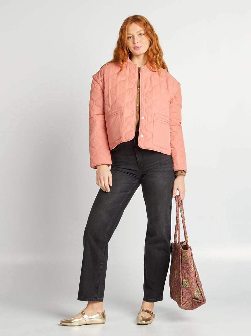 Piumino trapuntato con maniche staccabili ROSA - Kiabi