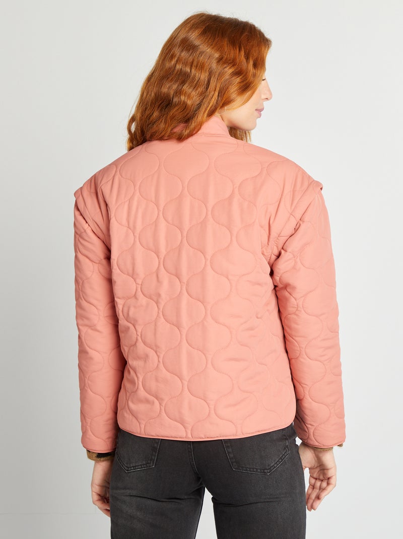 Piumino trapuntato con maniche staccabili ROSA - Kiabi