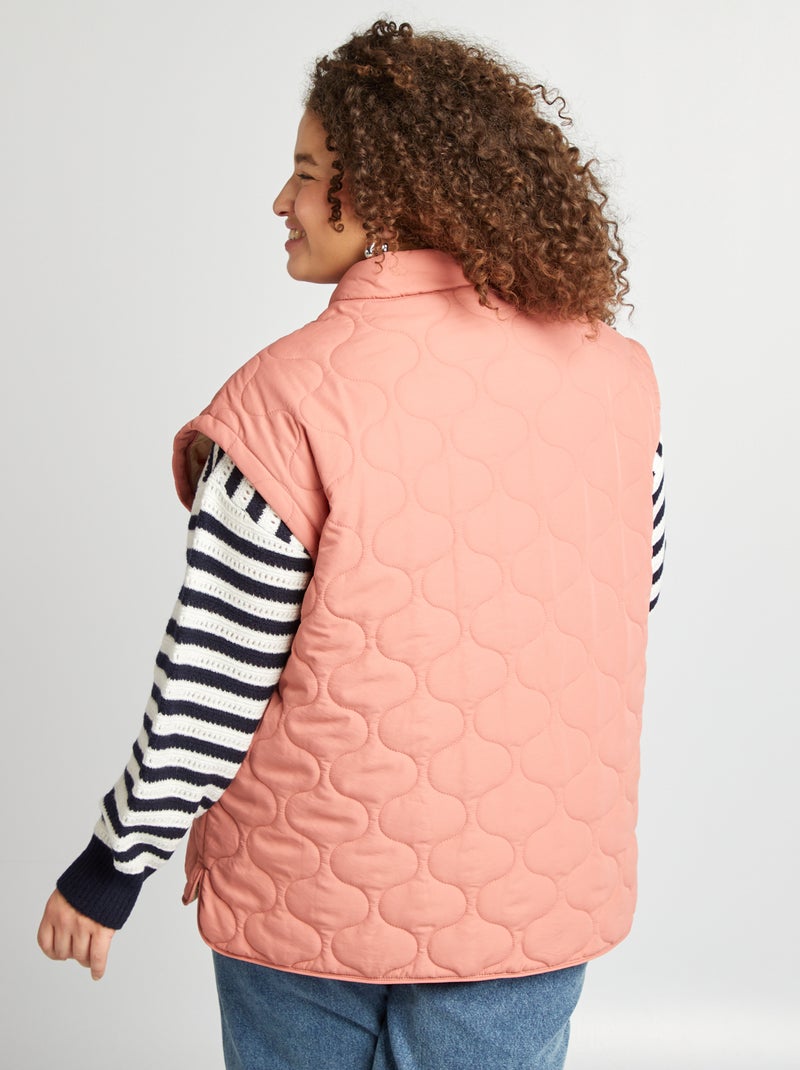 Piumino trapuntato con maniche staccabili ROSA - Kiabi