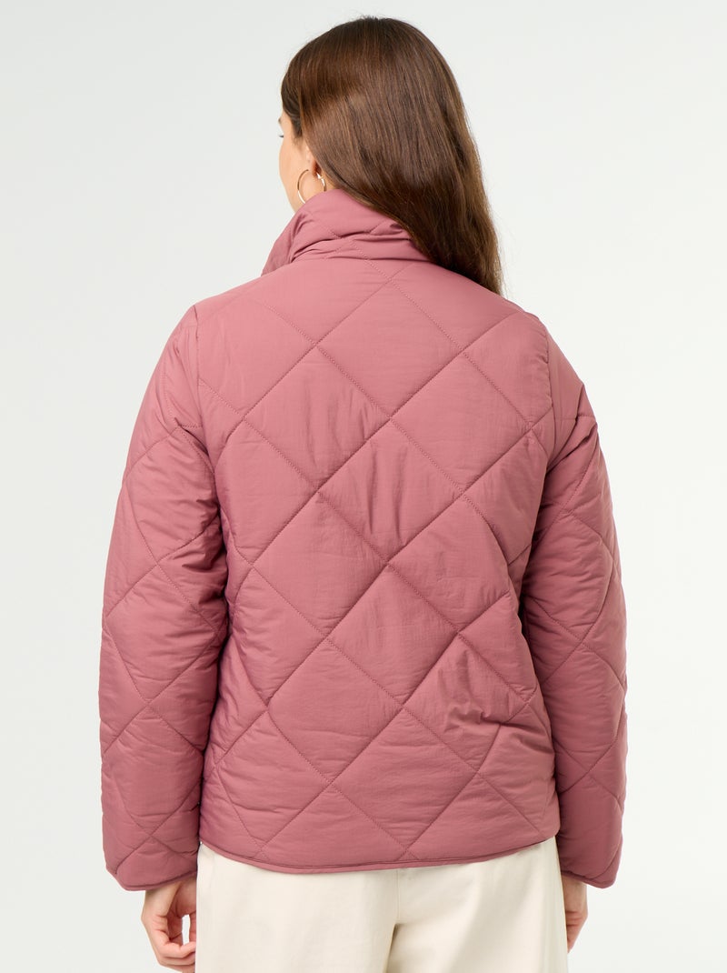 Piumino trapuntato e idrorepellente Rosa - Kiabi