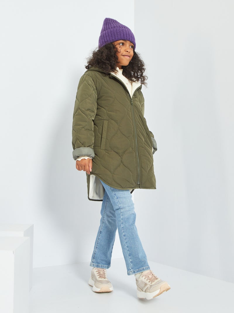 Cardigan aperto con punto spiga in Super Soft - Champignon