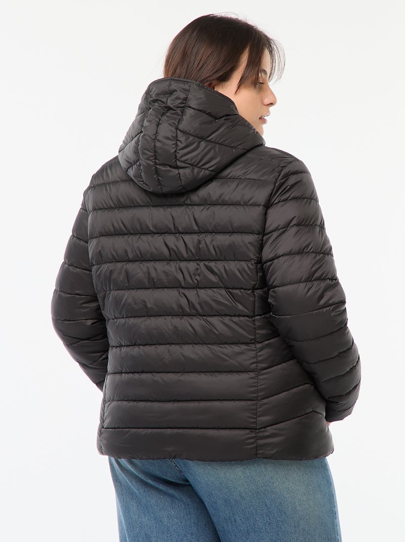 Piumino trapuntato impermeabile nero - Kiabi