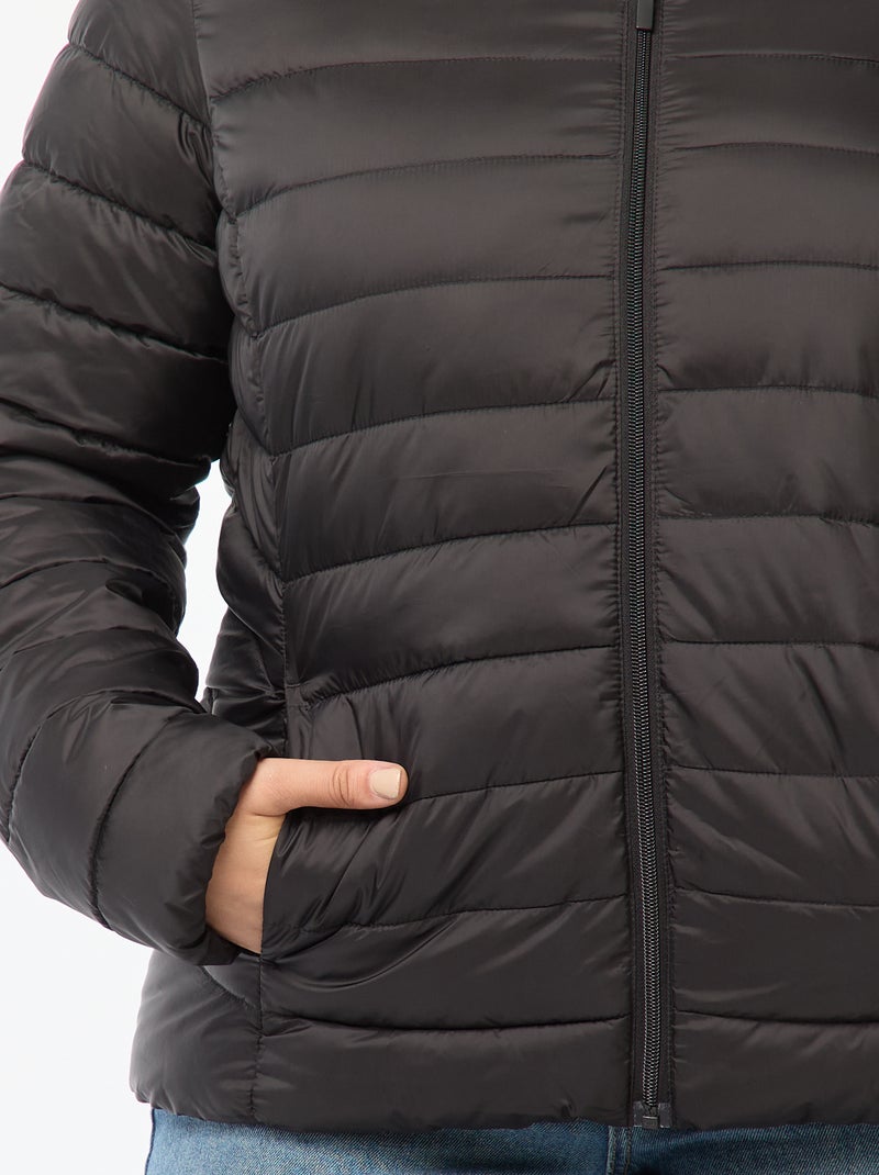 Piumino trapuntato impermeabile nero - Kiabi