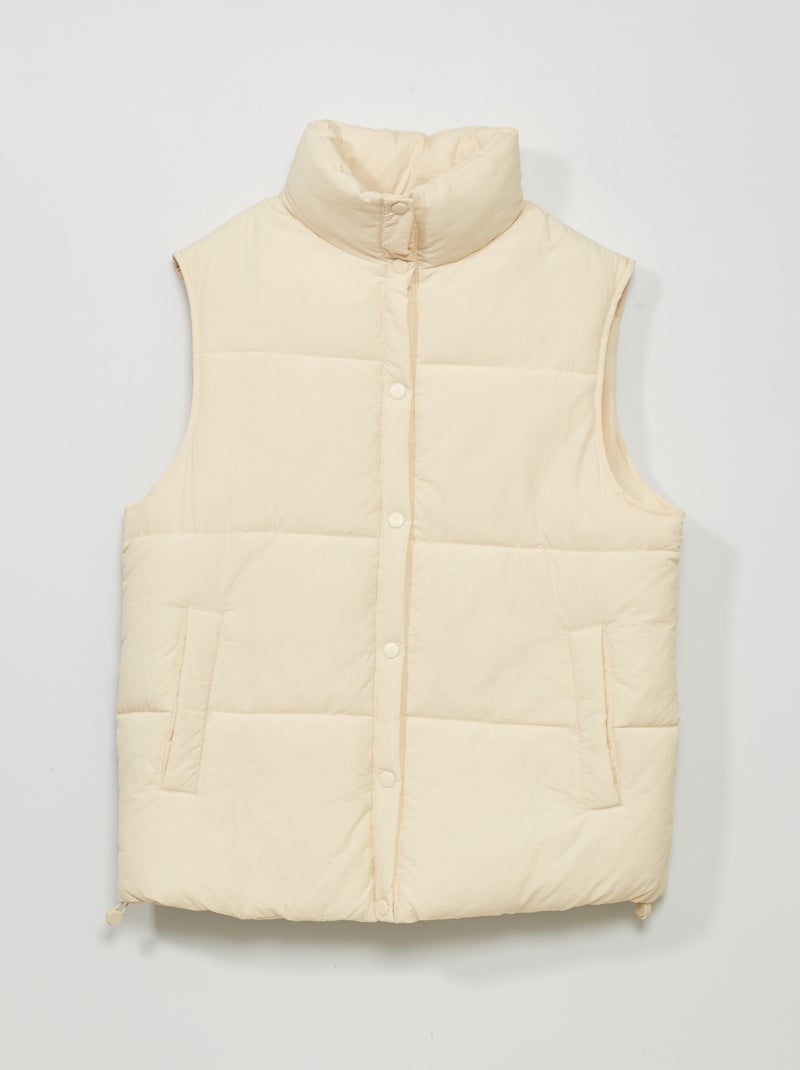 Piumino trapuntato senza maniche Beige - Kiabi
