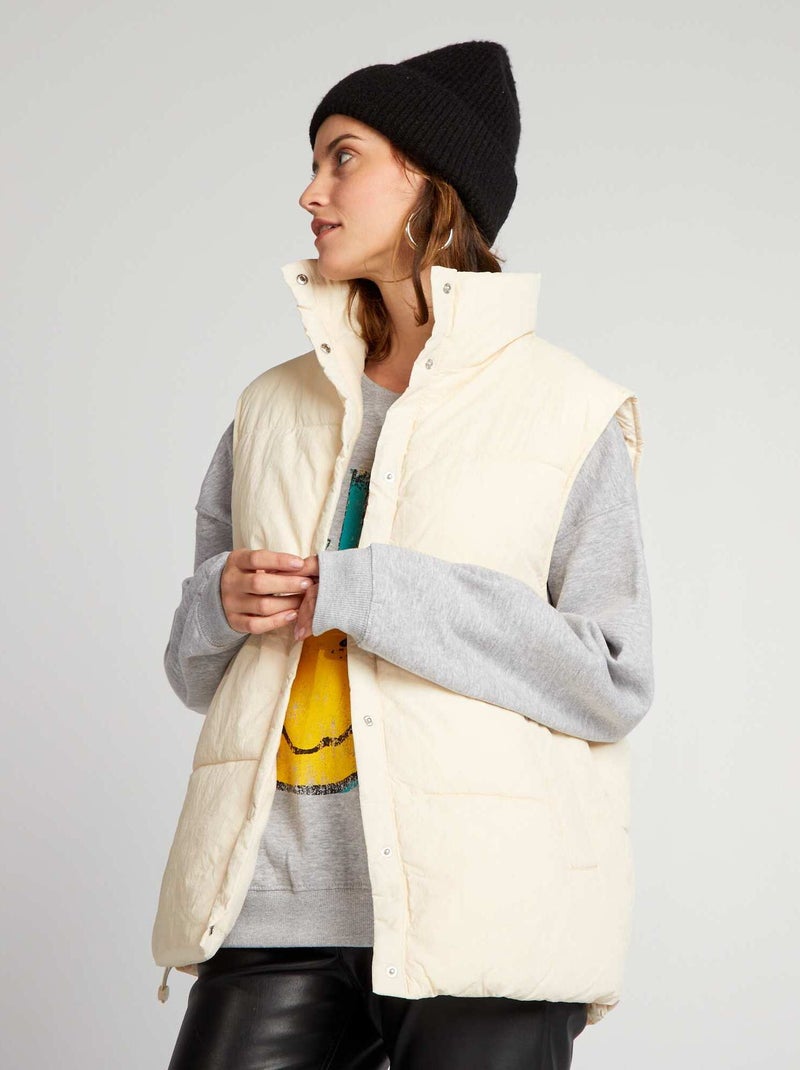 Piumino trapuntato senza maniche BEIGE - Kiabi