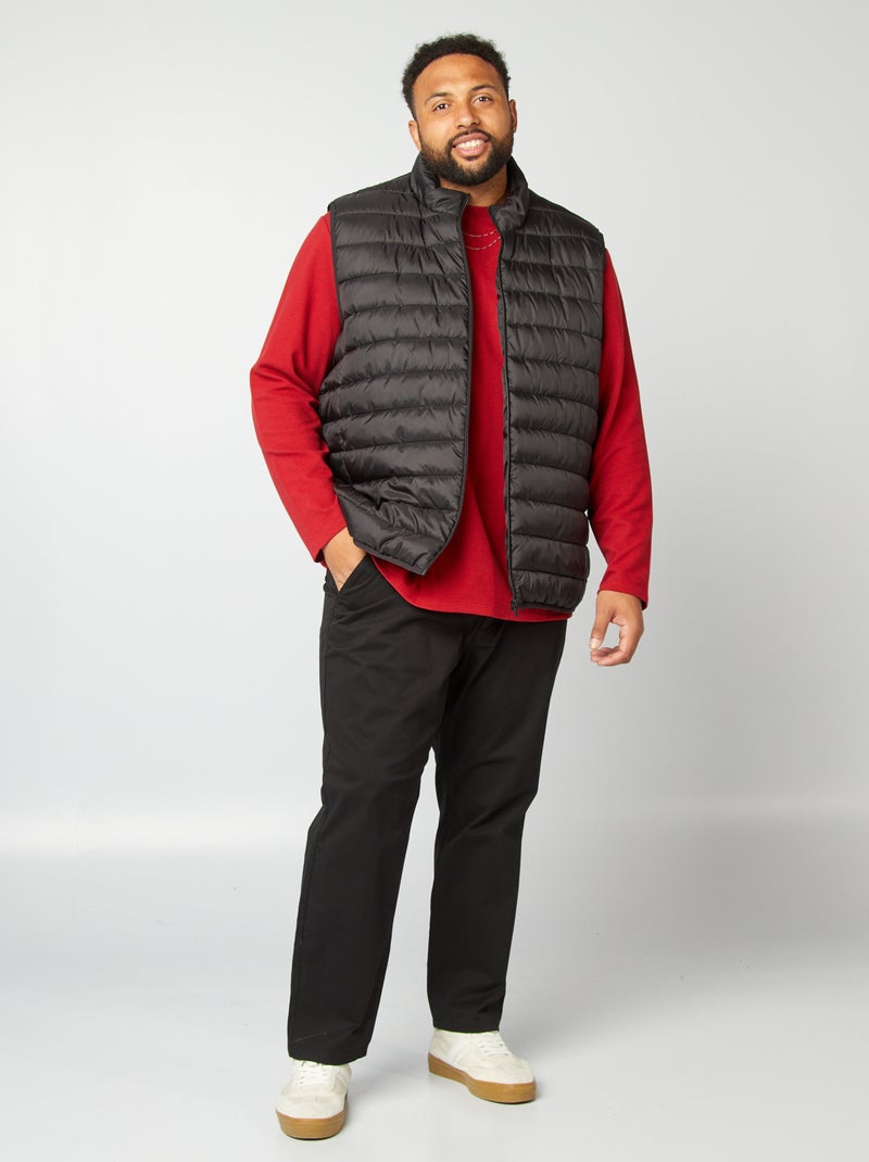 Piumino trapuntato senza maniche impermeabile nero - Kiabi