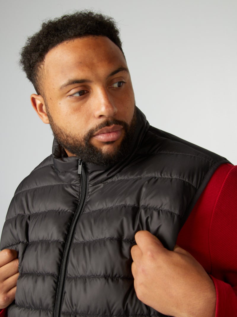 Piumino trapuntato senza maniche impermeabile nero - Kiabi