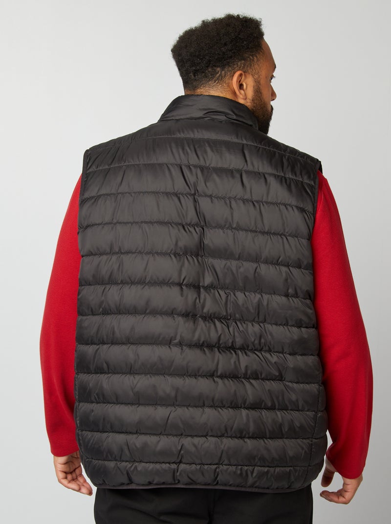 Piumino trapuntato senza maniche impermeabile nero - Kiabi