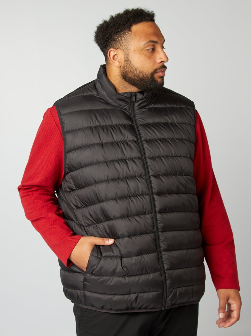 Piumino trapuntato senza maniche impermeabile nero - Kiabi