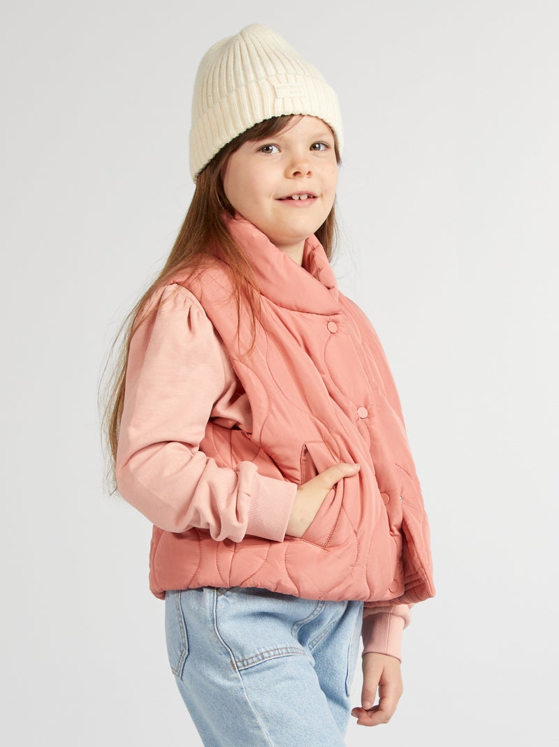 Piumino trapuntato senza maniche ROSA - Kiabi