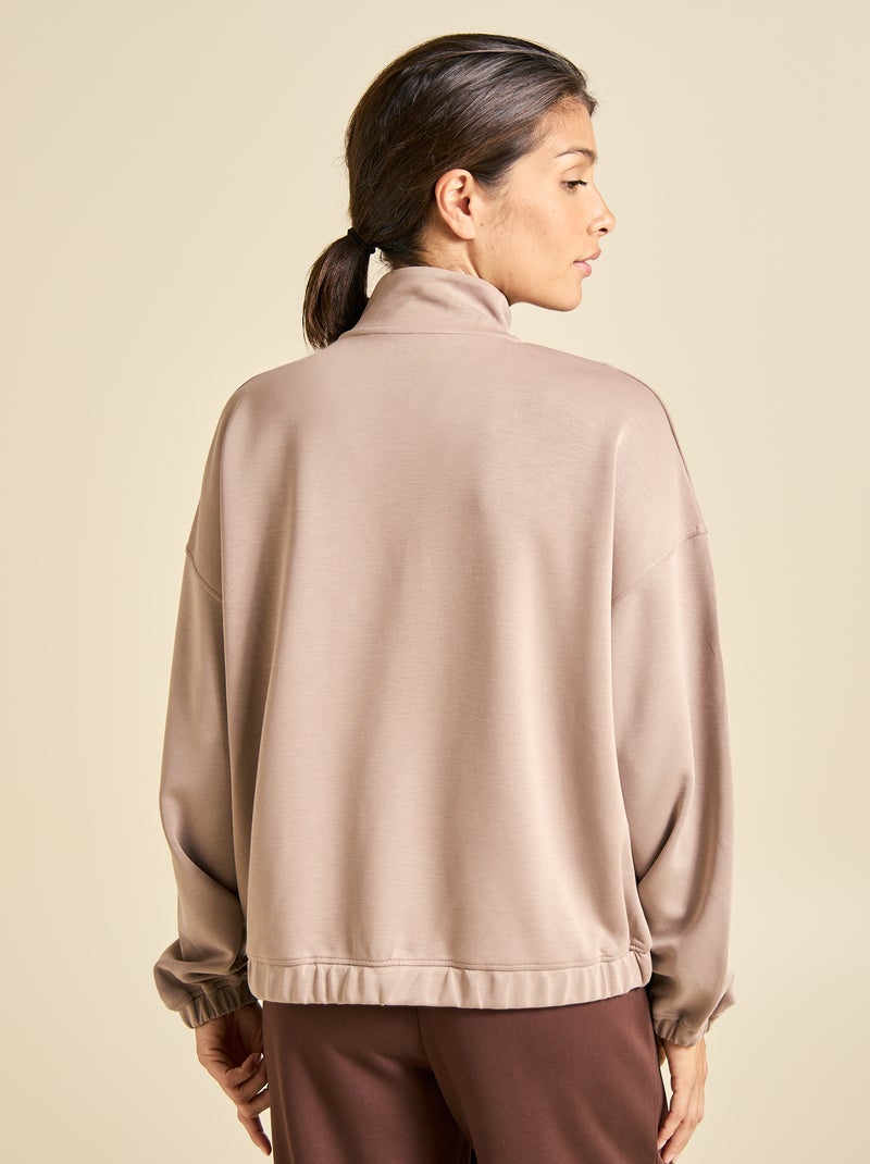 Piumino trapuntato stile camionista Beige - Kiabi