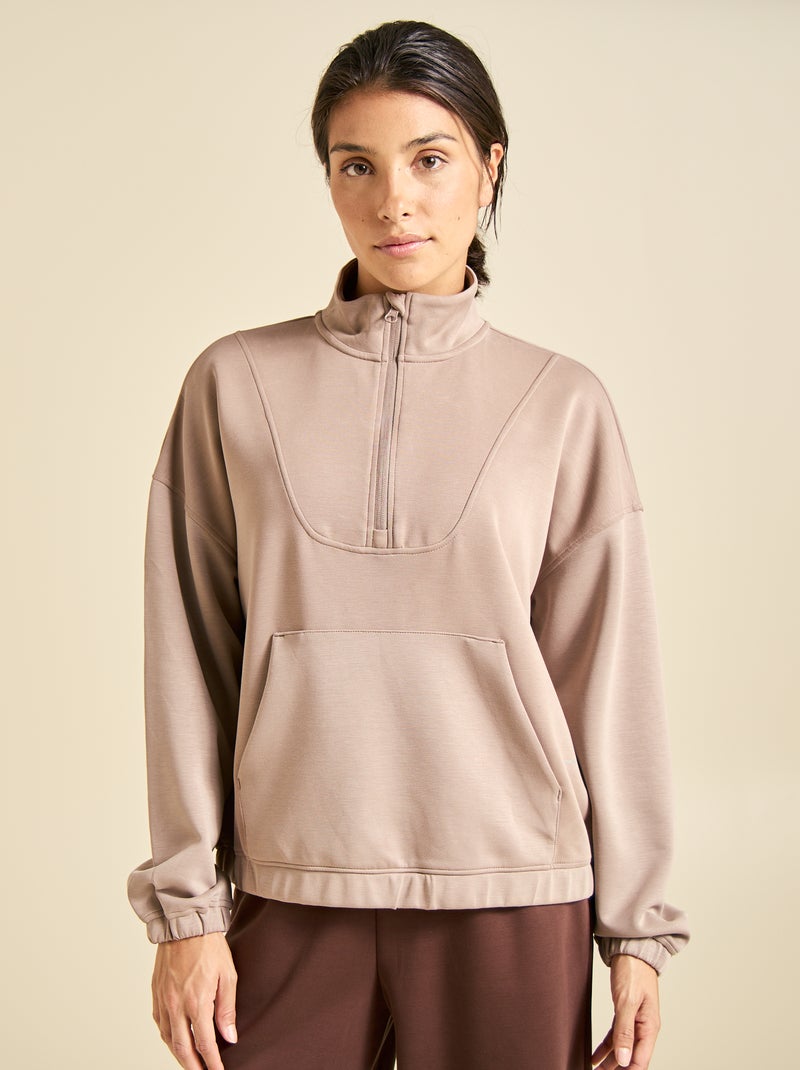 Piumino trapuntato stile camionista Beige - Kiabi
