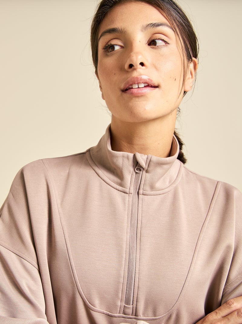 Piumino trapuntato stile camionista Beige - Kiabi