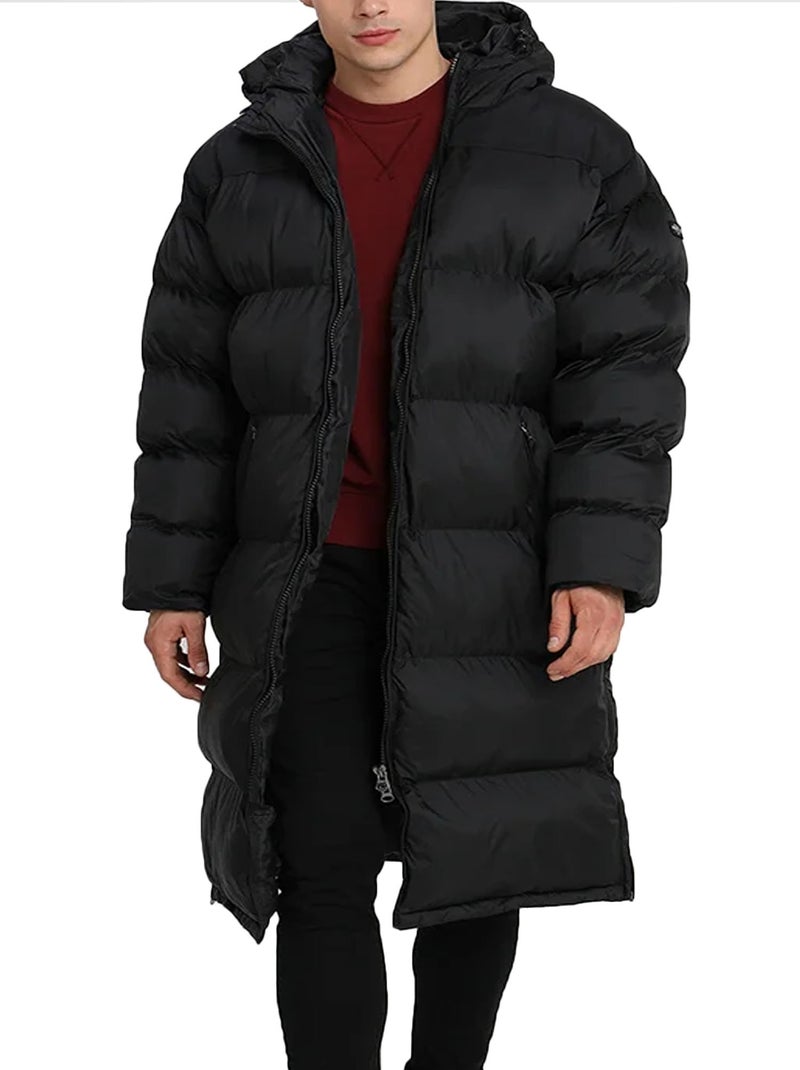 Piumino Uomo Schott Extra Lungo Nero - Kiabi