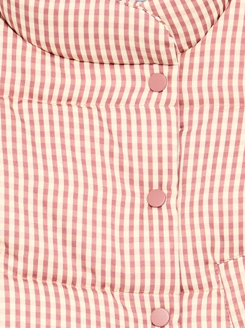 Piumino vichy foderato in pile - Kiabi
