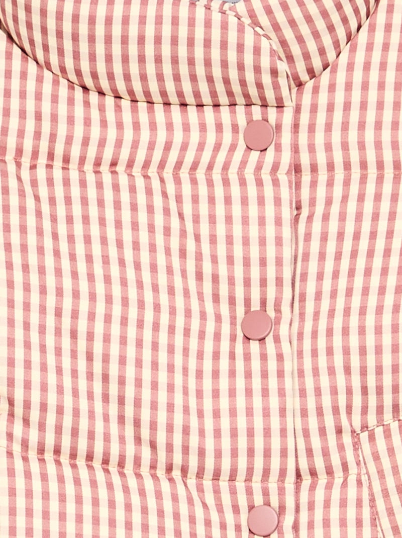 Piumino vichy foderato in pile Rosso - Kiabi