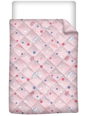 Piumone Stitch e Angel Rosa Disney per bambini, Tessuto Oeko?Tex, Reversibile, Letto singolo