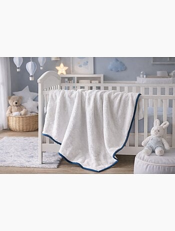 Plaid bianco tinta unita per neonato