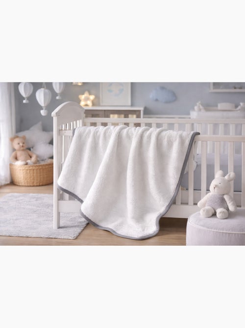Plaid bianco tinta unita per neonato - Kiabi