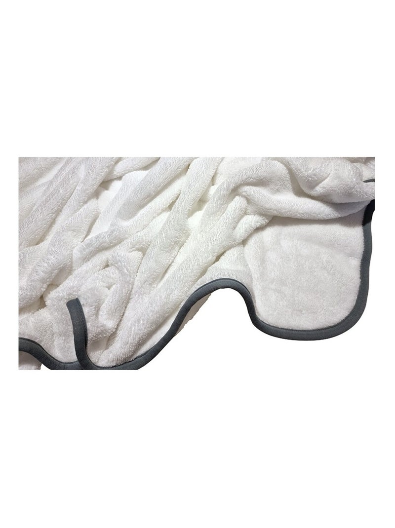 Plaid bianco tinta unita per neonato Grigio - Kiabi
