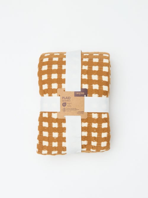 Plaid bicolore con design goffrato (180 x 200 cm) - Kiabi