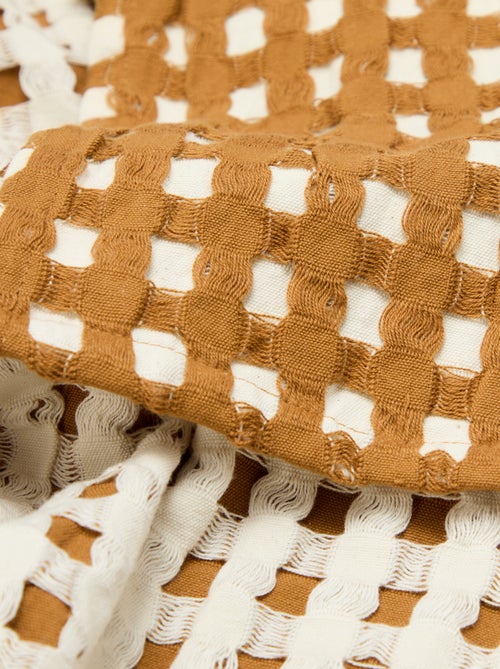 Plaid bicolore con design goffrato (180 x 200 cm) - Kiabi