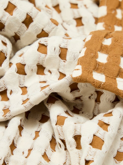 Plaid bicolore con design goffrato (180 x 200 cm) - Kiabi