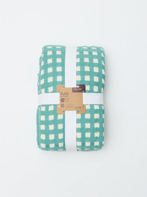 Plaid bicolore con design goffrato (180 x 200 cm) - Kiabi