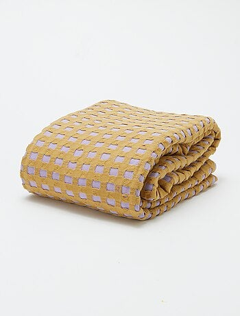 Plaid bicolore con design goffrato (180 x 200 cm)