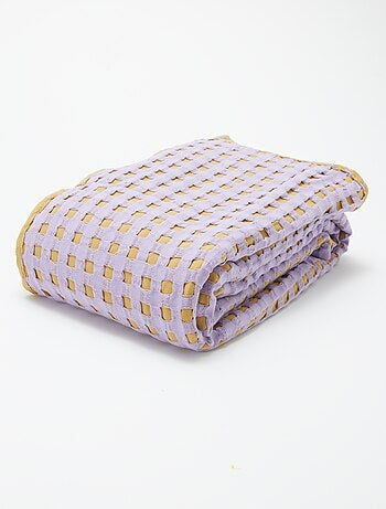Plaid bicolore con design goffrato (180 x 200 cm)