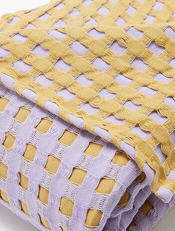 Plaid bicolore con design goffrato (180 x 200 cm)
