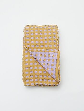 Plaid bicolore con design goffrato (180 x 200 cm)
